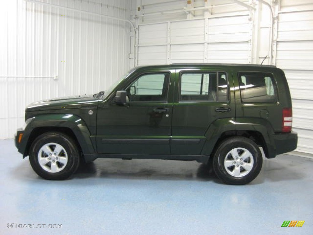 2011 Liberty Sport 4x4 - Natural Green Metallic / Dark Slate Gray photo #2