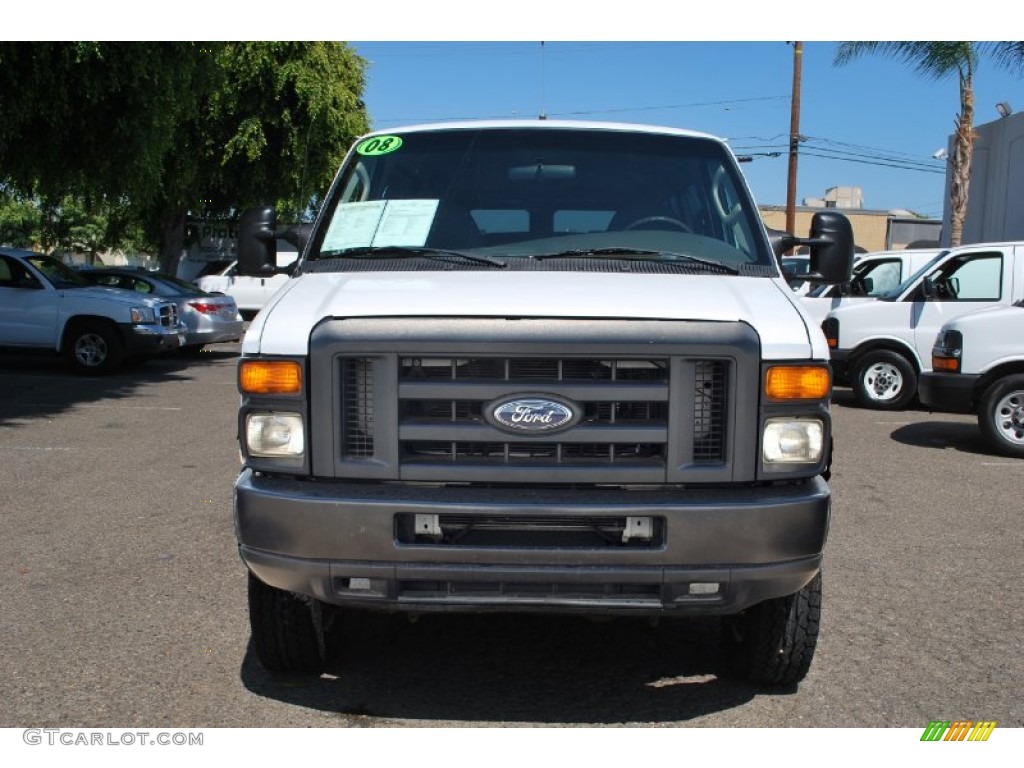 Oxford White 2008 Ford E Series Van E350 Super Duty XL Passenger 4x4 Exterior Photo #83391184