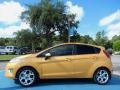 2011 Yellow Blaze Metallic Tri-Coat Ford Fiesta SES Hatchback  photo #2