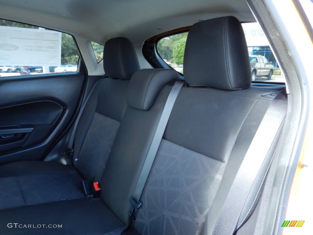 2011 Fiesta SES Hatchback - Yellow Blaze Metallic Tri-Coat / Charcoal Black/Blue Cloth photo #17