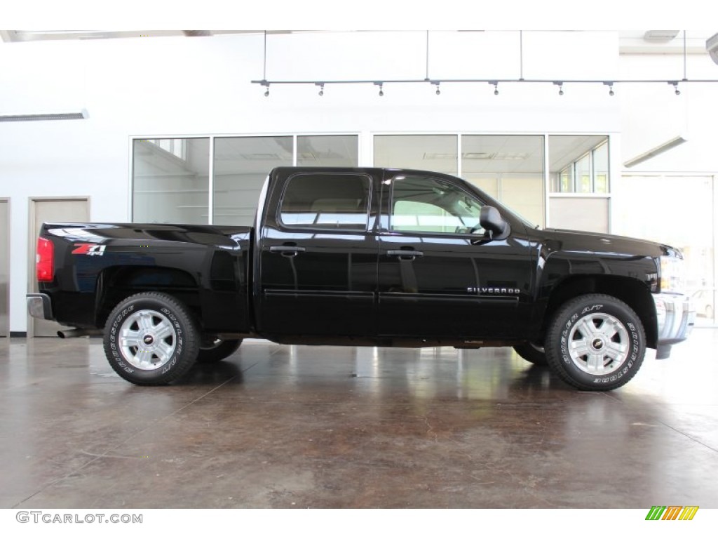 Black 2012 Chevrolet Silverado 1500 LT Crew Cab 4x4 Exterior Photo #83396389