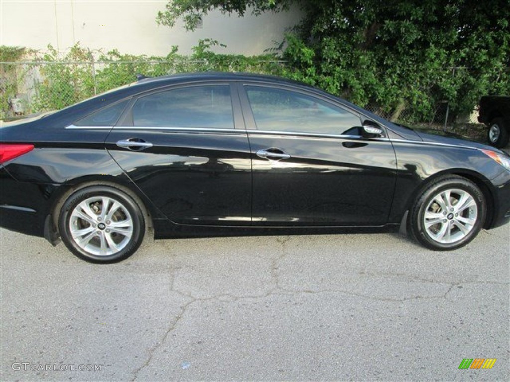 2011 Sonata Limited - Midnight Black / Gray photo #3