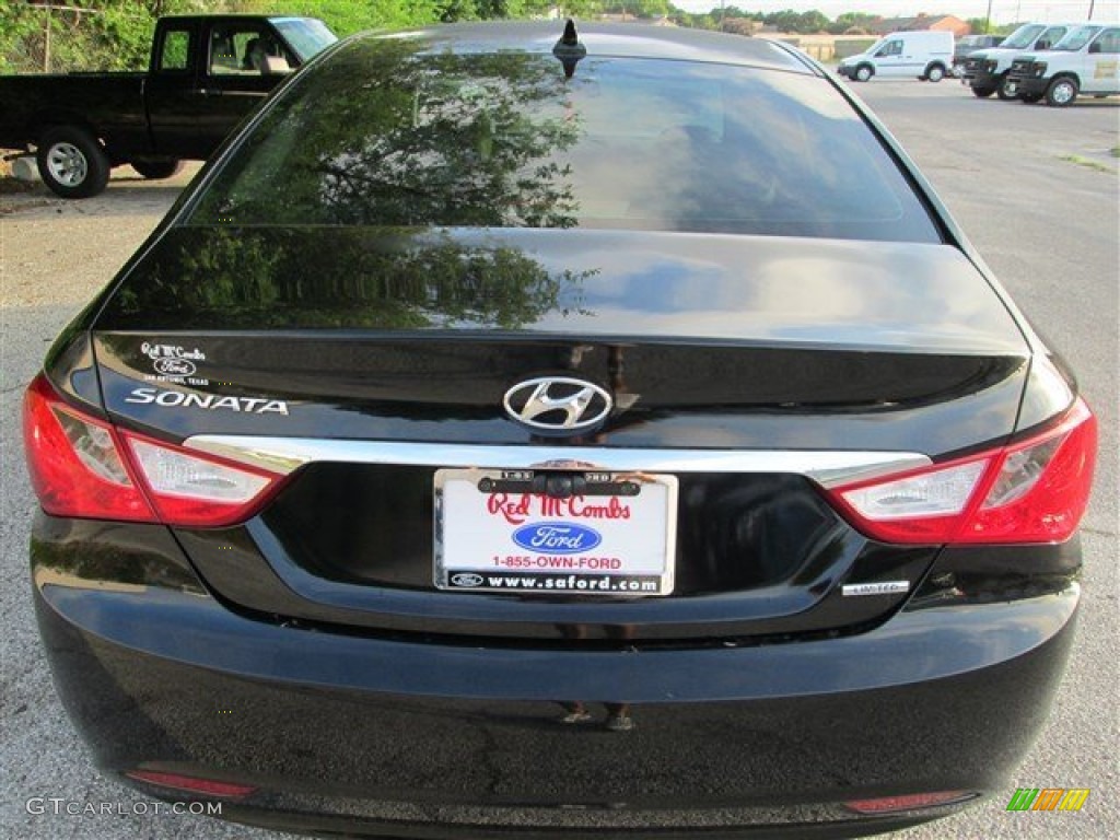 2011 Sonata Limited - Midnight Black / Gray photo #5