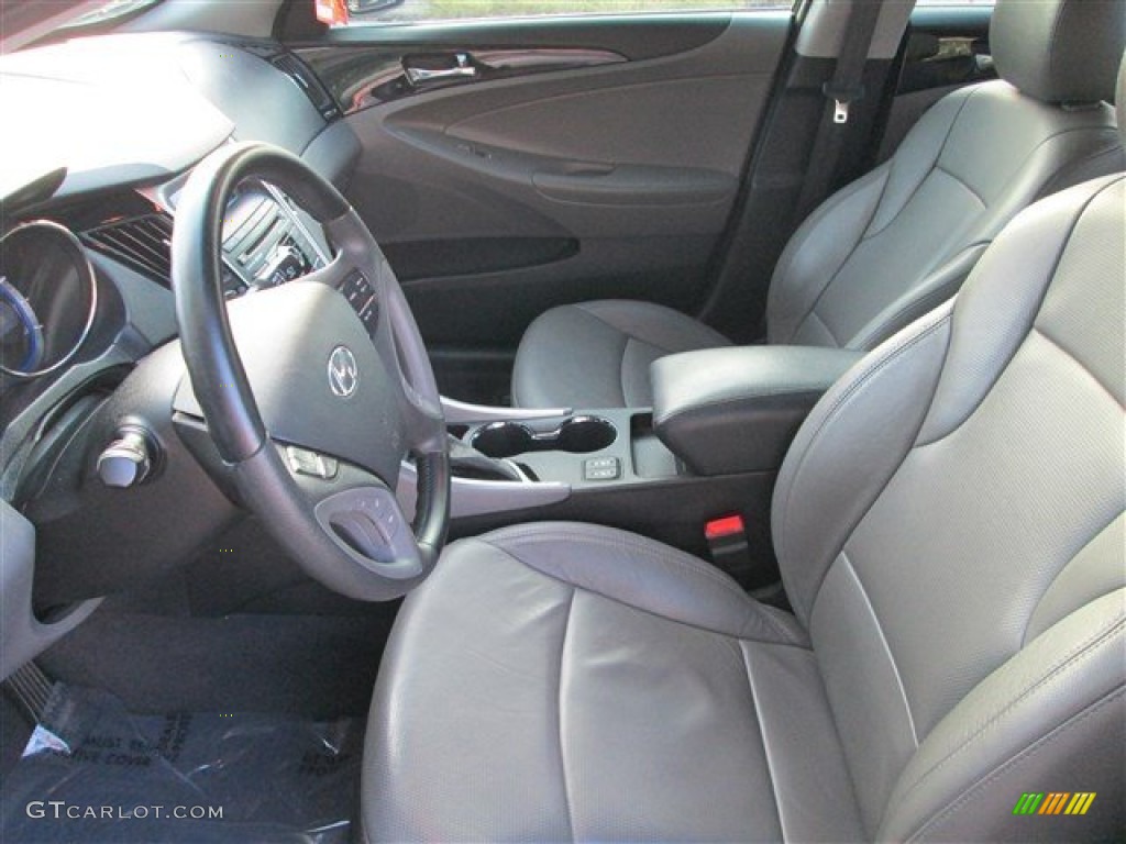 2011 Sonata Limited - Midnight Black / Gray photo #8