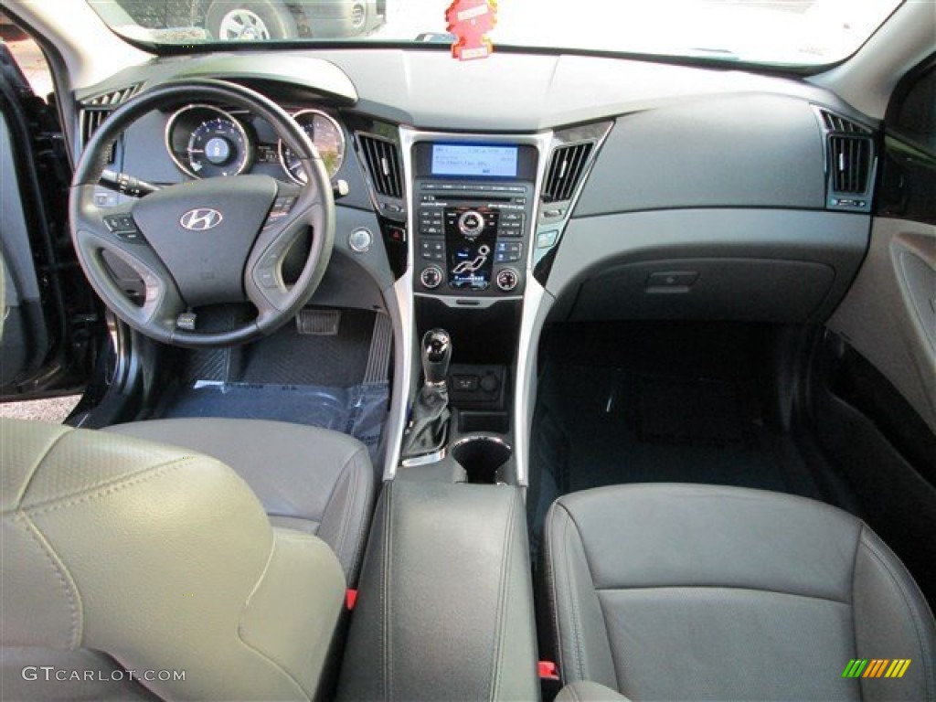 2011 Sonata Limited - Midnight Black / Gray photo #10