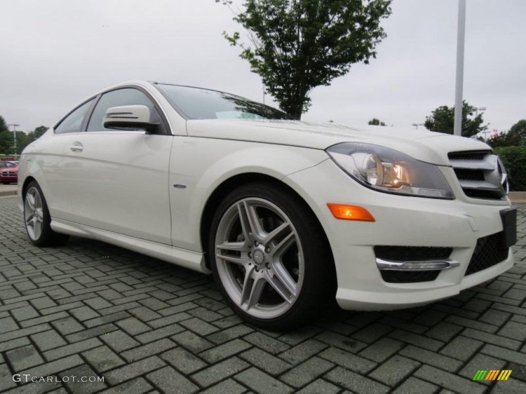 2012 C 350 Coupe 4Matic - Arctic White / Black photo #7