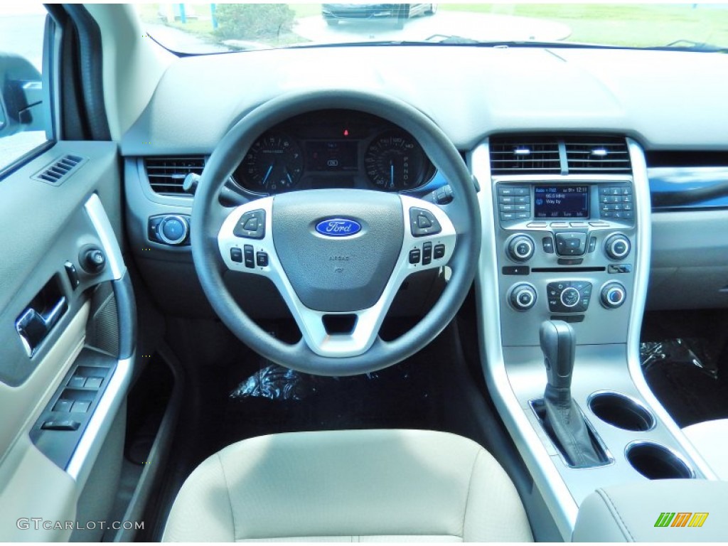 2013 Ford Edge SE EcoBoost Medium Light Stone Dashboard Photo #83400274