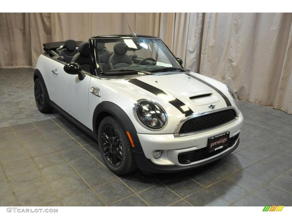 2013 Cooper S Convertible - White Silver Metallic / Carbon Black photo #4