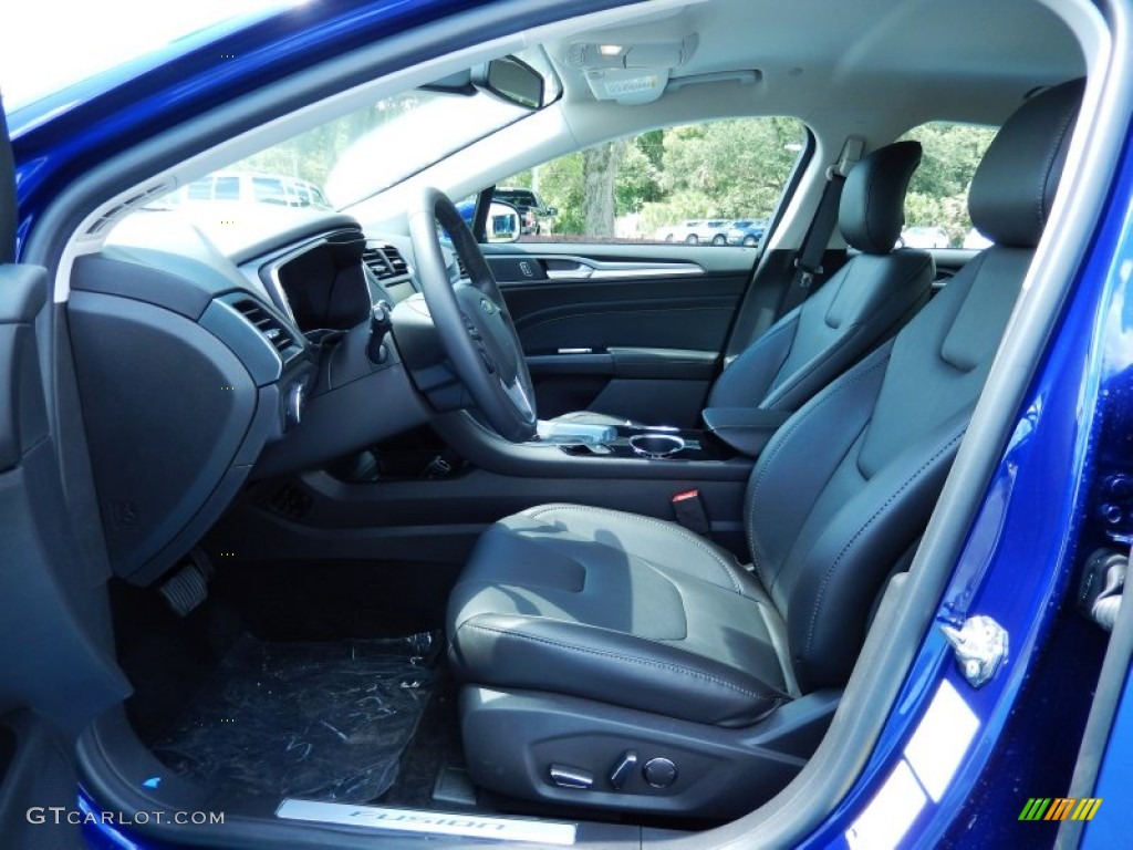 Charcoal Black Interior 2013 Ford Fusion Hybrid Titanium Photo #83400925