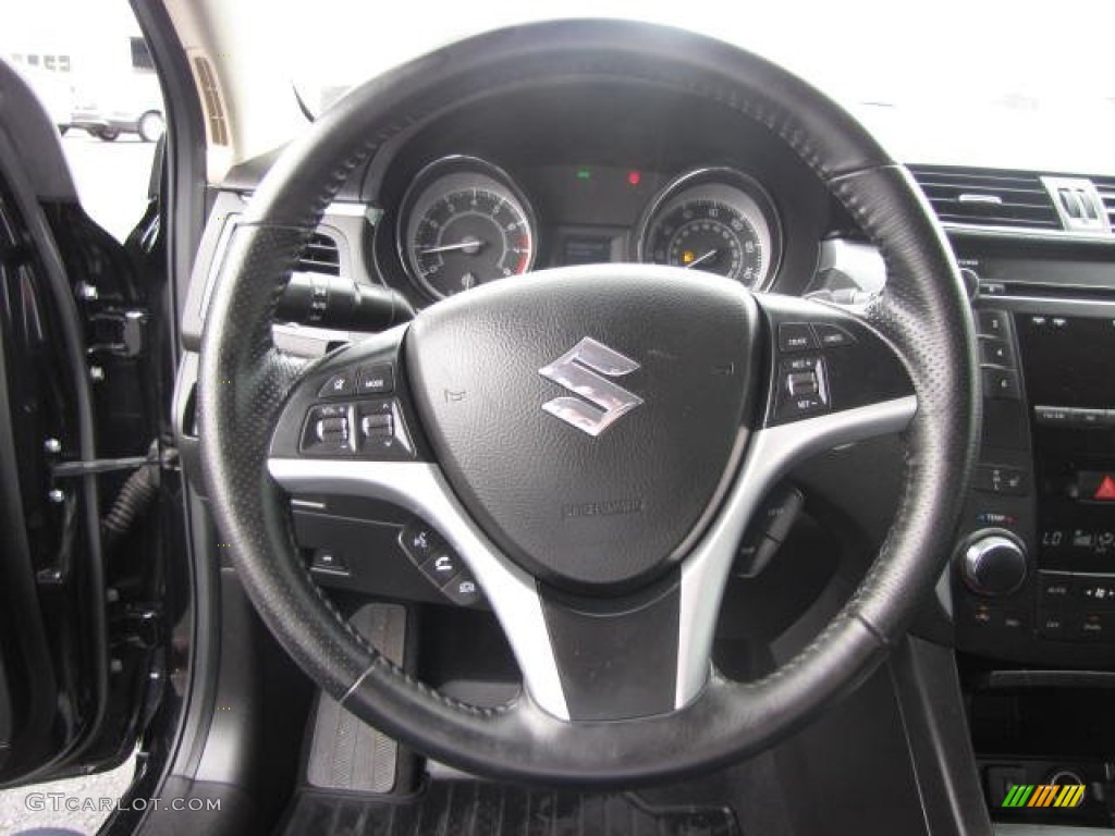 2012 Suzuki Kizashi Sport SLS AWD Black Steering Wheel Photo #83400949