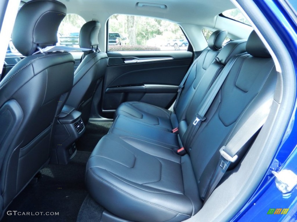 2013 Fusion Hybrid Titanium - Deep Impact Blue Metallic / Charcoal Black photo #8