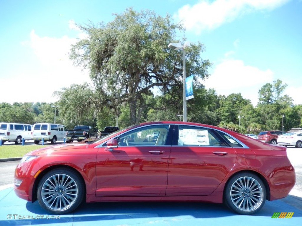 2013 MKZ 3.7L V6 FWD - Ruby Red / Light Dune photo #2