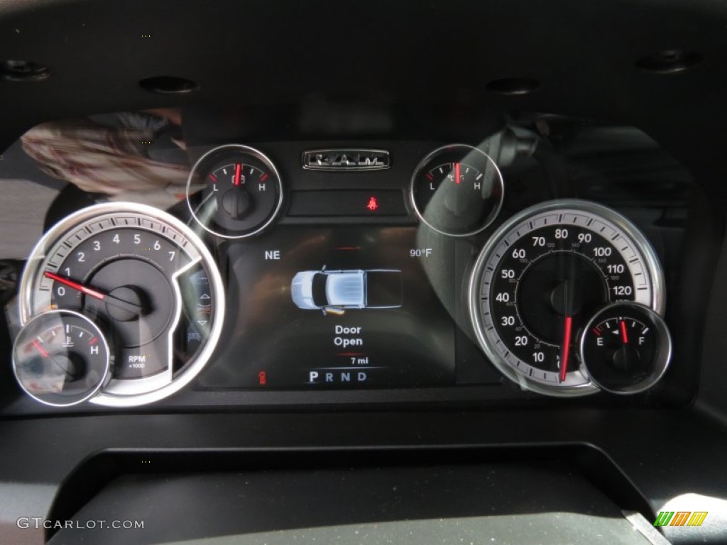 2013 Ram 1500 Black Express Quad Cab Gauges Photo #83405143