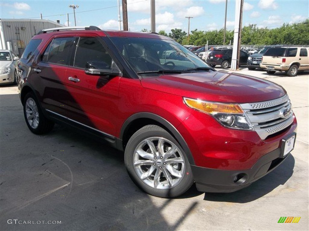 2014 Explorer XLT - Ruby Red / Medium Light Stone photo #4