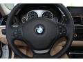 2013 BMW 3 Series Venetian Beige Interior Steering Wheel Photo
