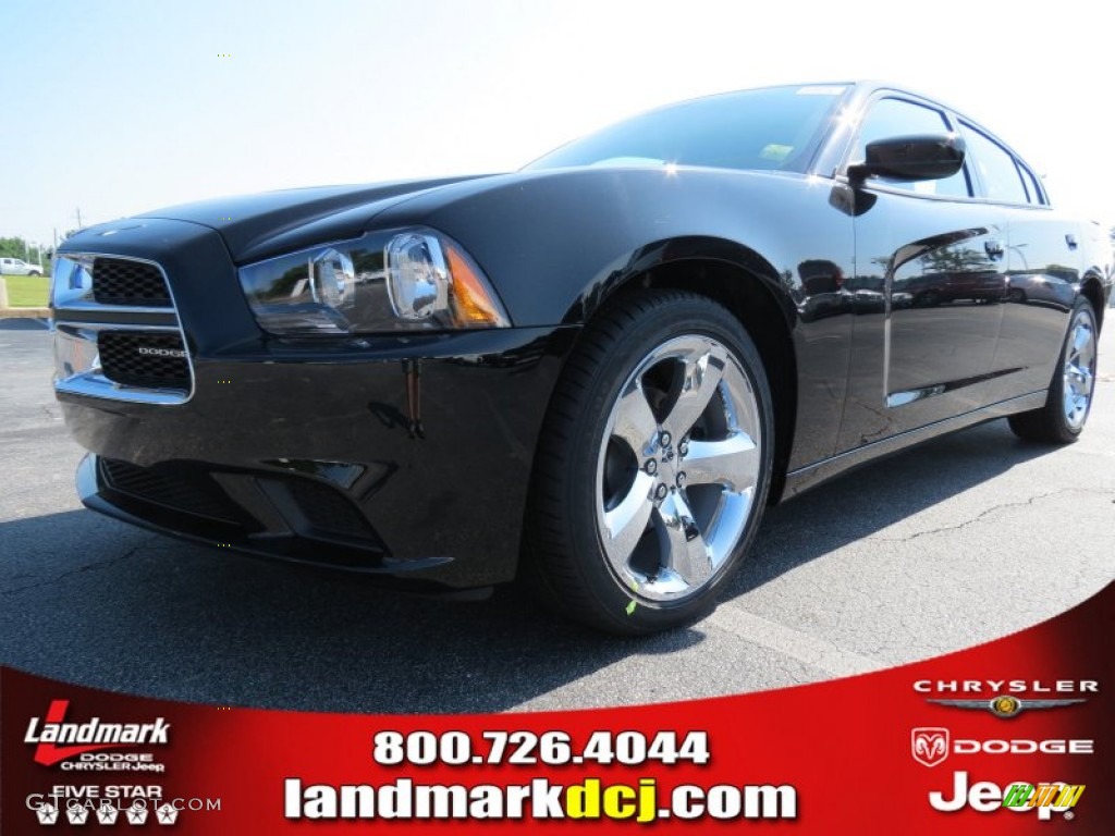 2013 Charger SXT - Pitch Black / Black photo #1