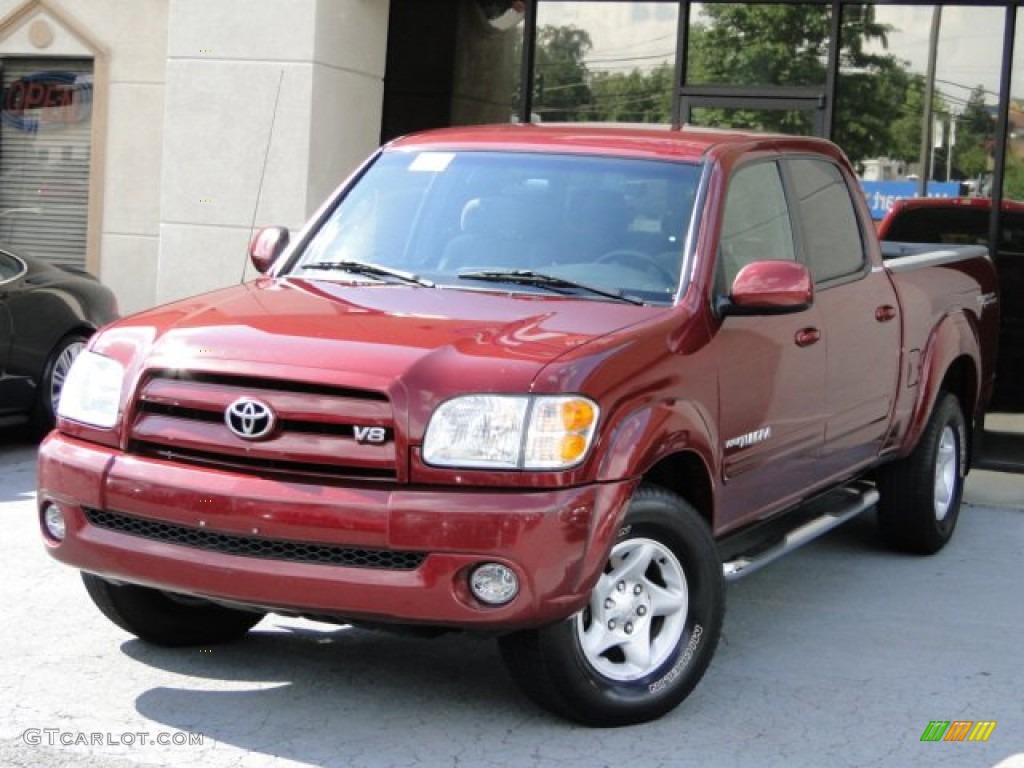 2004 Tundra Limited Double Cab - Salsa Red Pearl / Light Charcoal photo #1
