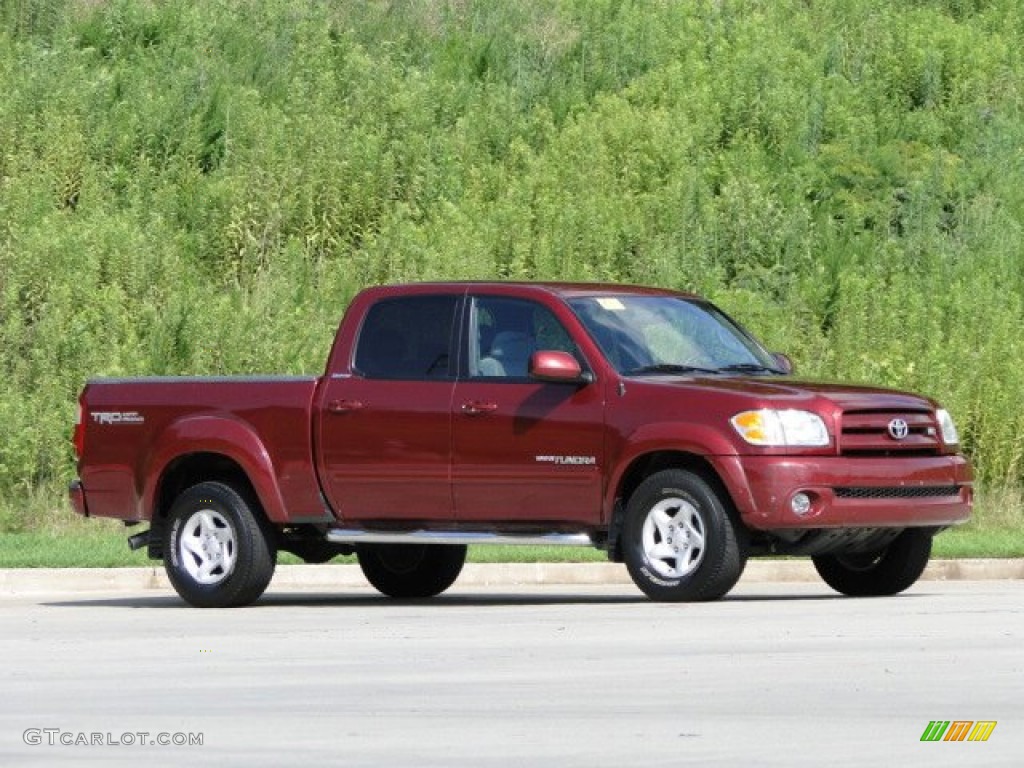 2004 Tundra Limited Double Cab - Salsa Red Pearl / Light Charcoal photo #8