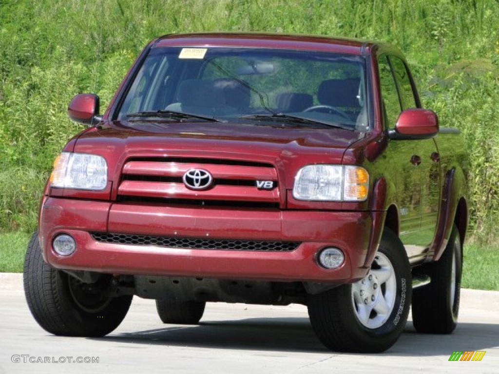 2004 Tundra Limited Double Cab - Salsa Red Pearl / Light Charcoal photo #9