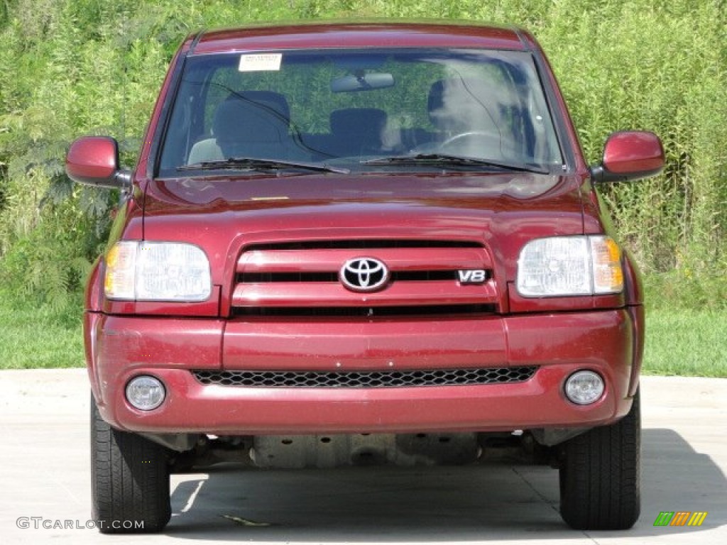 2004 Tundra Limited Double Cab - Salsa Red Pearl / Light Charcoal photo #10