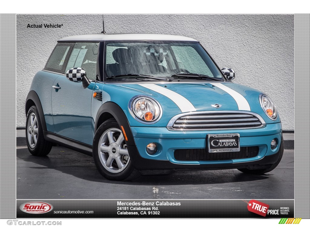 2009 Cooper Hardtop - Oxygen Blue / Black/Grey photo #1