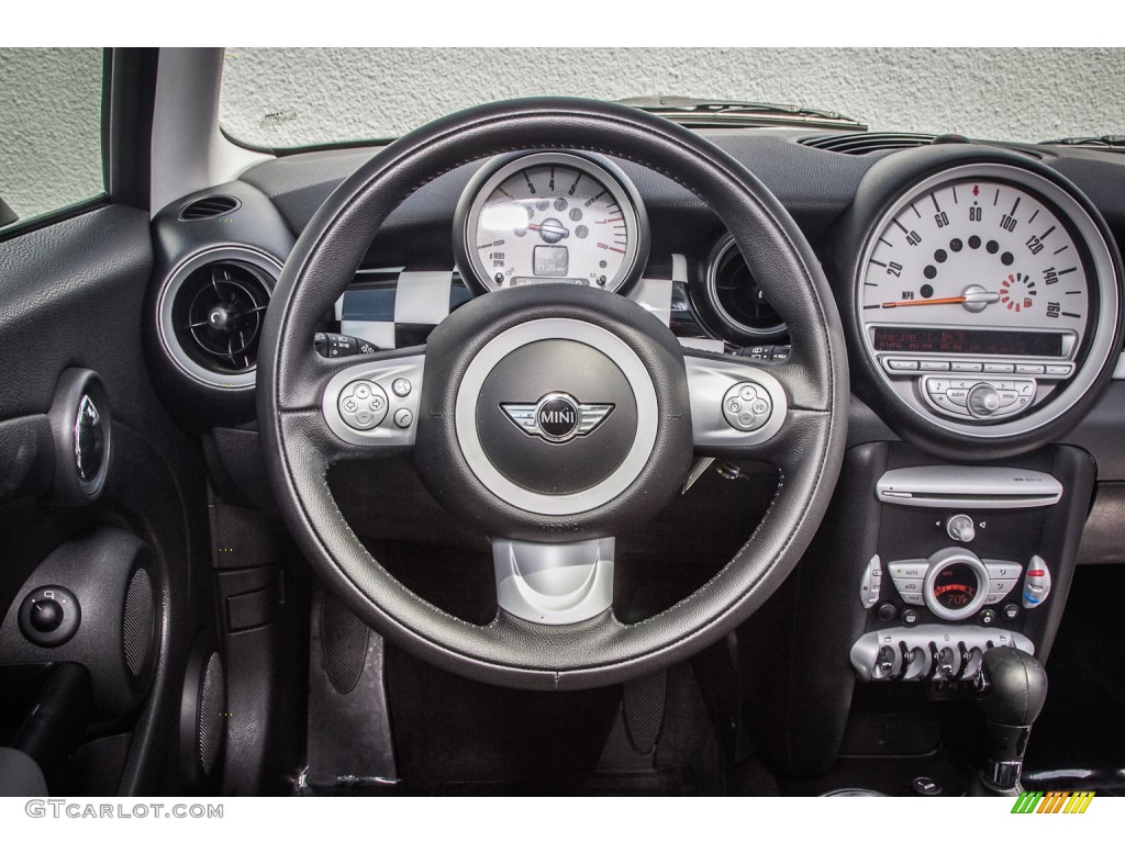 2009 Mini Cooper Hardtop Black/Grey Steering Wheel Photo #83410858