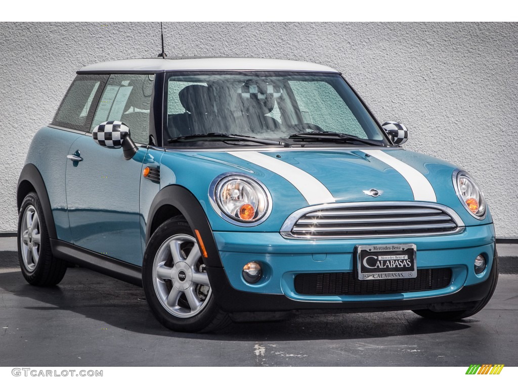 2009 Cooper Hardtop - Oxygen Blue / Black/Grey photo #12