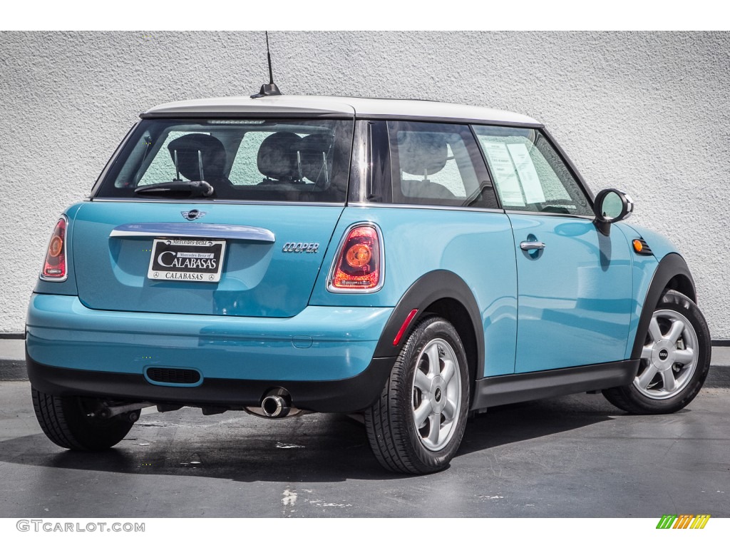 2009 Cooper Hardtop - Oxygen Blue / Black/Grey photo #14