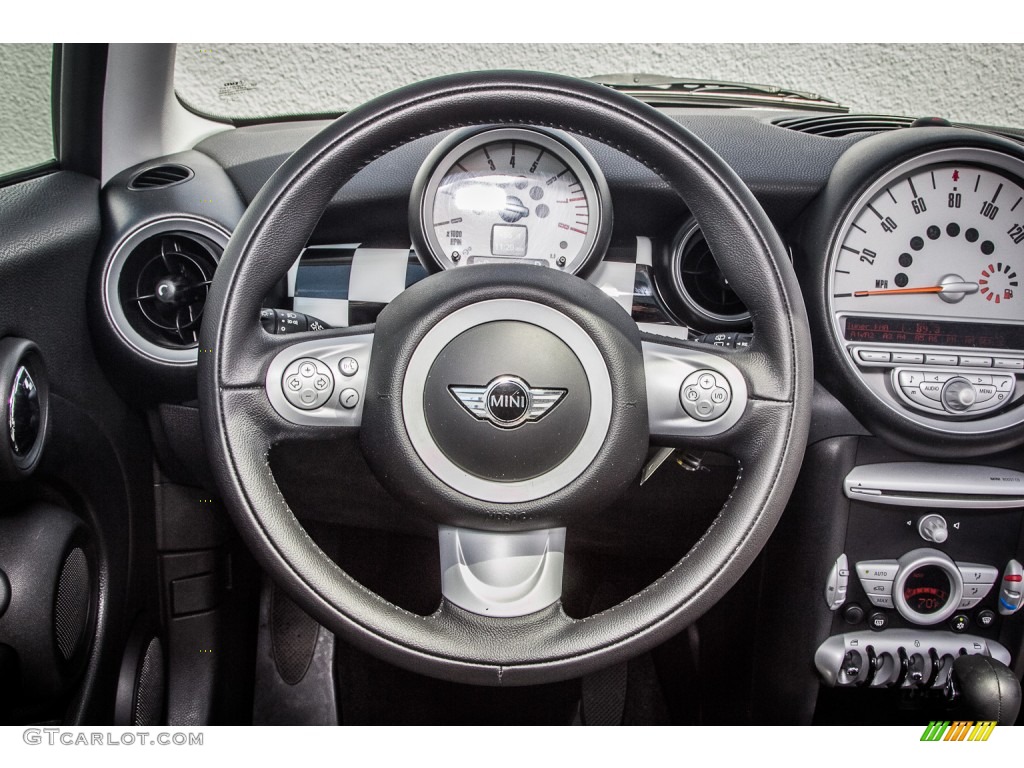2009 Mini Cooper Hardtop Black/Grey Steering Wheel Photo #83411449