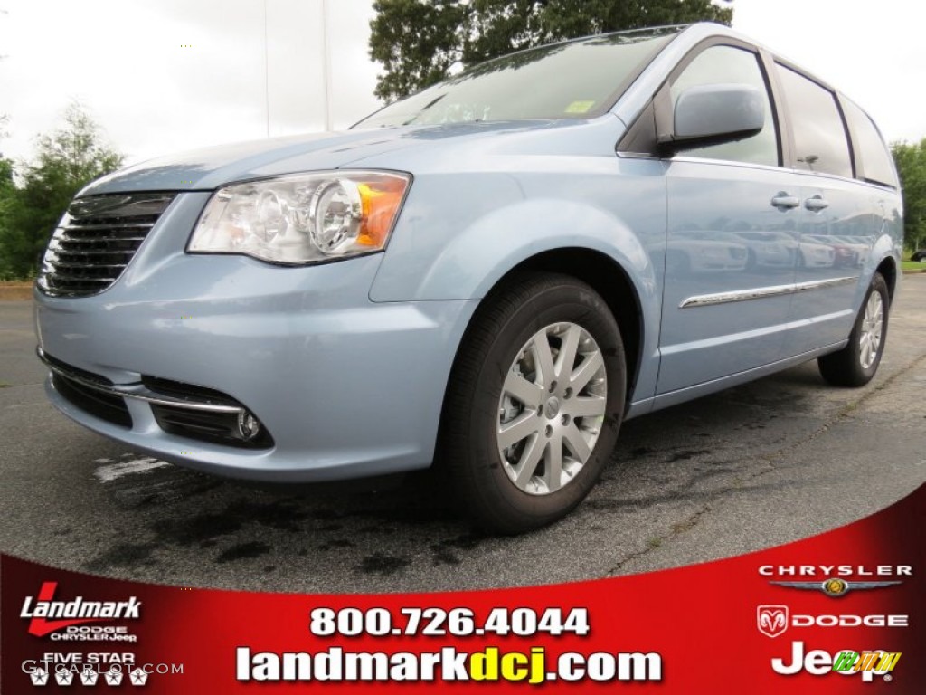 2013 Town & Country Touring - Crystal Blue Pearl / Dark Frost Beige/Medium Frost Beige photo #1