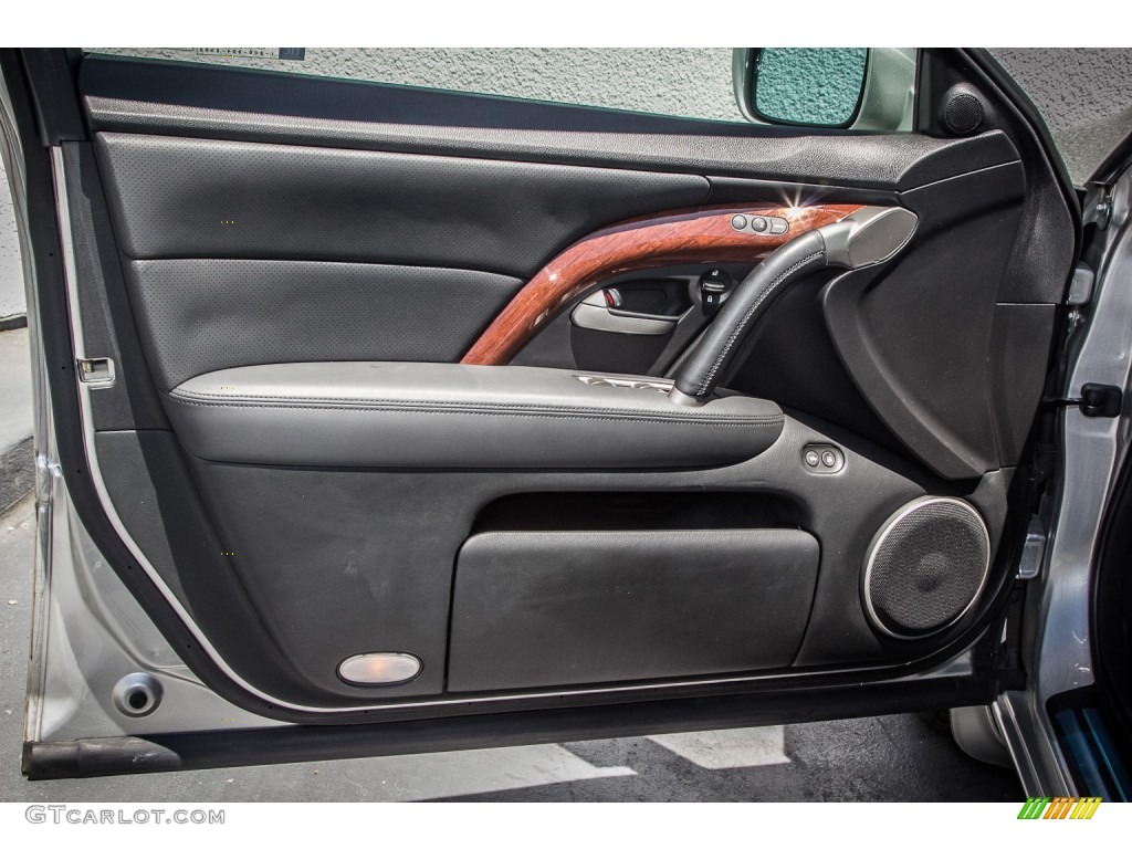 2005 Acura RL 3.5 AWD Sedan Ebony Door Panel Photo #83413102