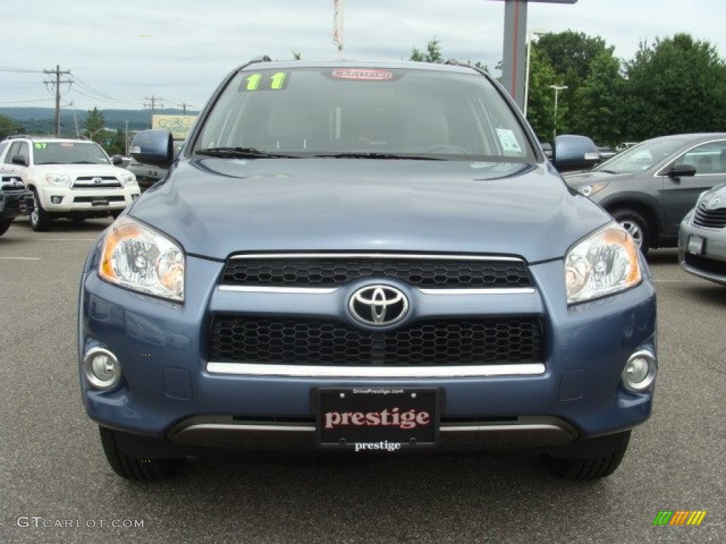 2011 RAV4 Limited 4WD - Pacific Blue Metallic / Ash photo #2