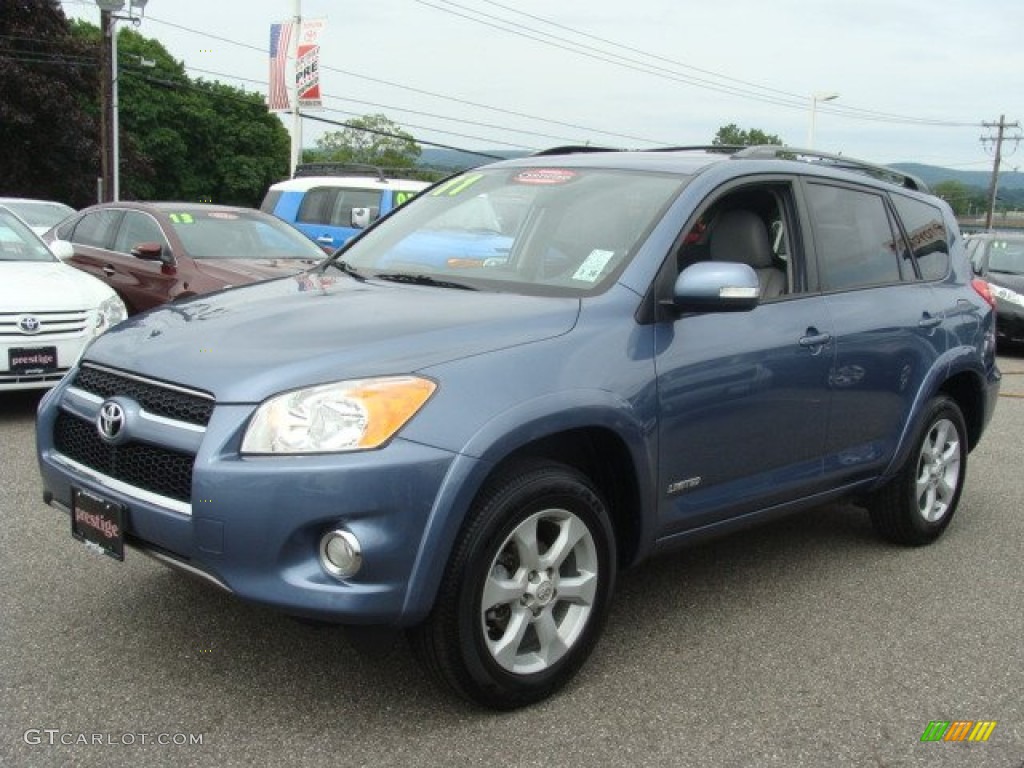 2011 RAV4 Limited 4WD - Pacific Blue Metallic / Ash photo #3