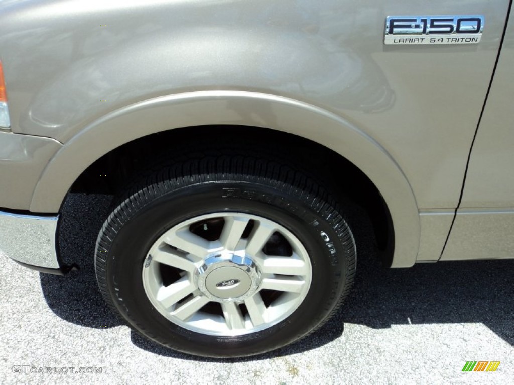2004 F150 Lariat SuperCrew - Arizona Beige Metallic / Tan photo #11