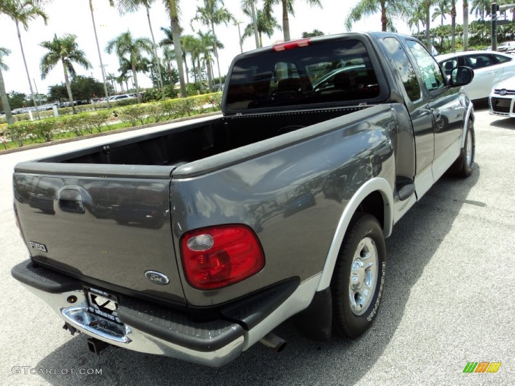 2002 F150 Lariat SuperCab - Dark Shadow Grey Metallic / Medium Graphite photo #6