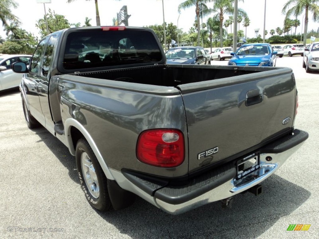 2002 F150 Lariat SuperCab - Dark Shadow Grey Metallic / Medium Graphite photo #9