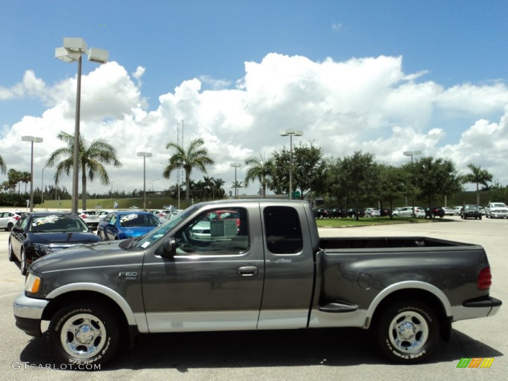 Dark Shadow Grey Metallic 2002 Ford F150 Lariat SuperCab Exterior Photo #83415091