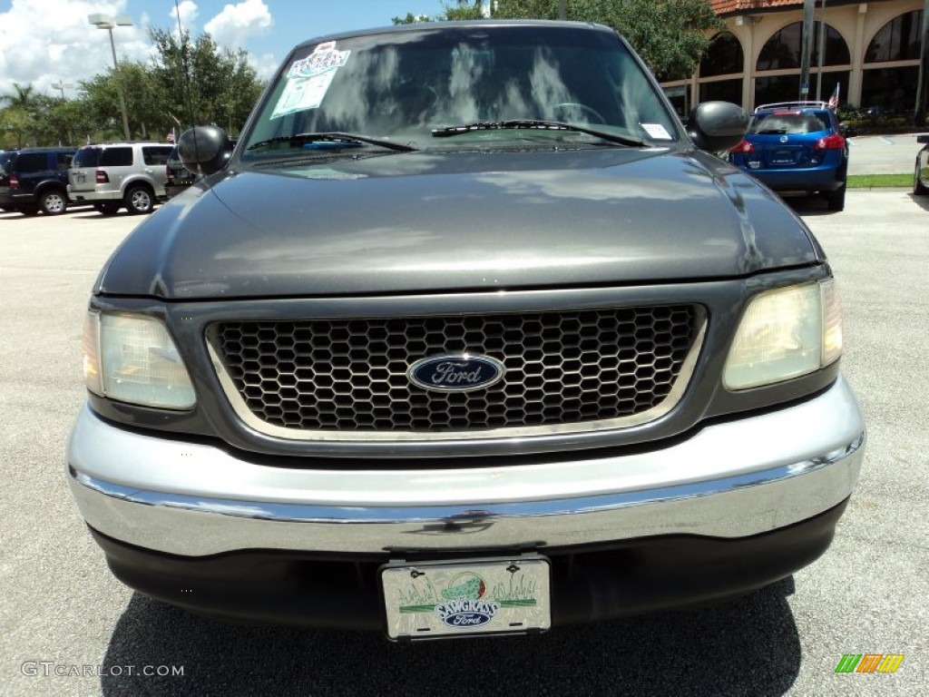 2002 F150 Lariat SuperCab - Dark Shadow Grey Metallic / Medium Graphite photo #15