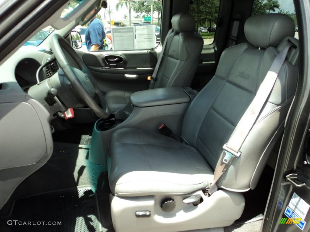Medium Graphite Interior 2002 Ford F150 Lariat SuperCab Photo #83415229