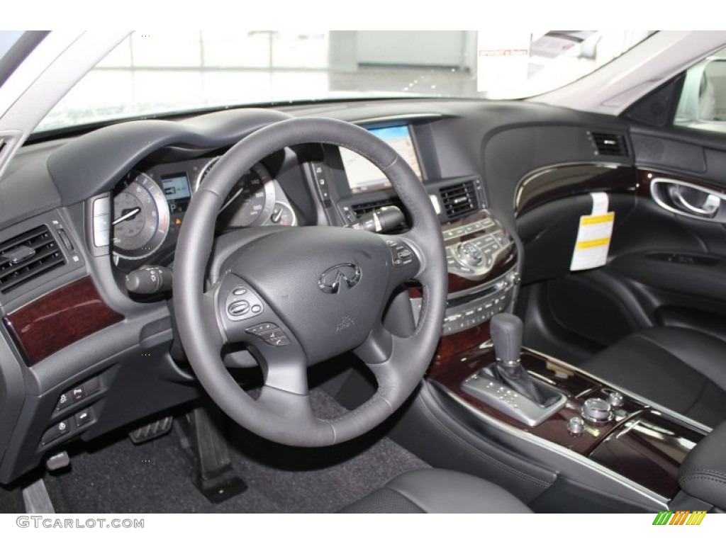 2013 Infiniti M 37 Sedan Graphite Dashboard Photo #83418679
