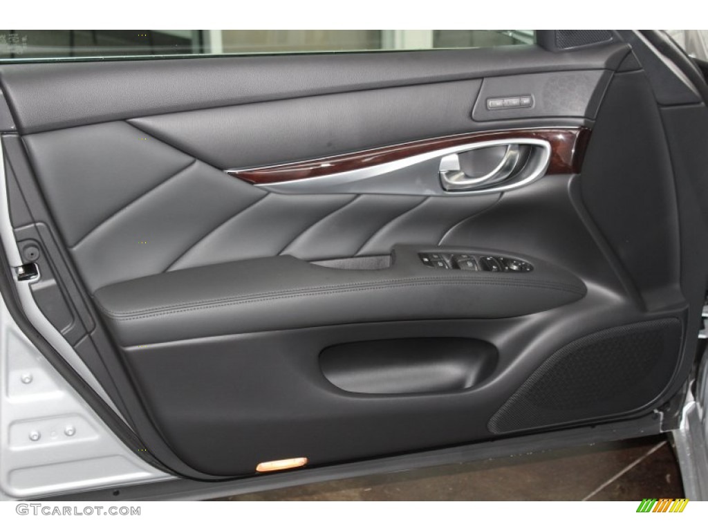 2013 Infiniti M 37 Sedan Graphite Door Panel Photo #83418766