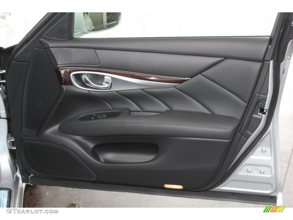 2013 Infiniti M 37 Sedan Graphite Door Panel Photo #83418808