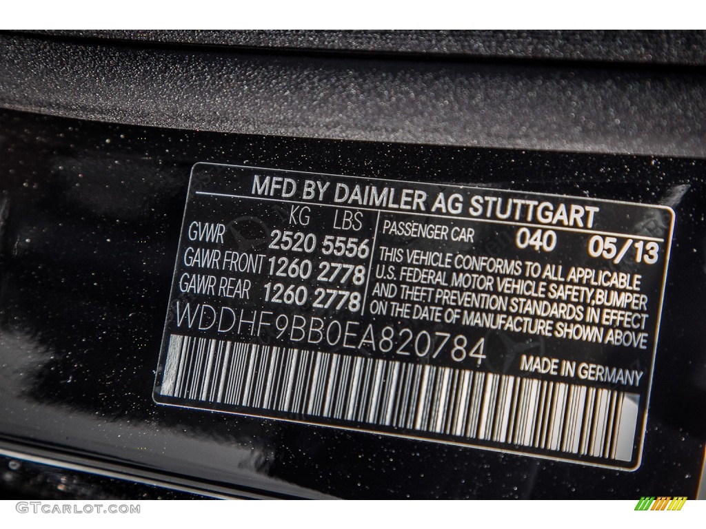 2014 Mercedes-Benz E 550 4Matic Sedan Color Code Photos