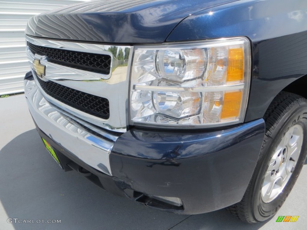 2008 Silverado 1500 LT Regular Cab - Dark Blue Metallic / Dark Titanium photo #12