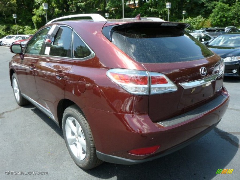 2013 RX 350 AWD - Claret Red Mica / Parchment/Espresso Birds Eye Maple photo #2