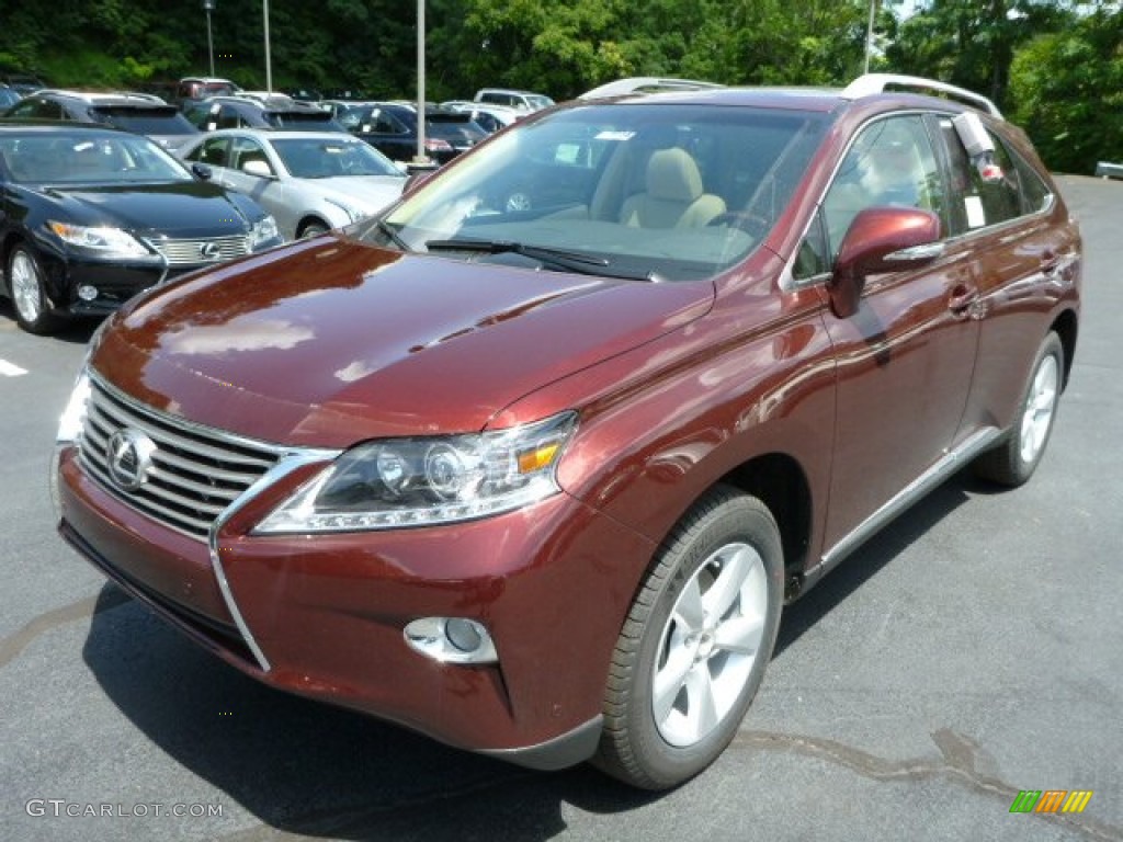 2013 RX 350 AWD - Claret Red Mica / Parchment/Espresso Birds Eye Maple photo #8