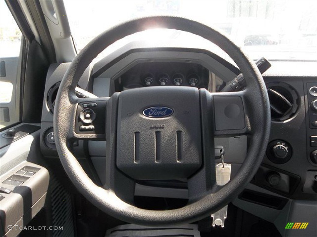 2013 Ford F350 Super Duty XL Crew Cab 4x4 Chassis Steel Steering Wheel Photo #83423269