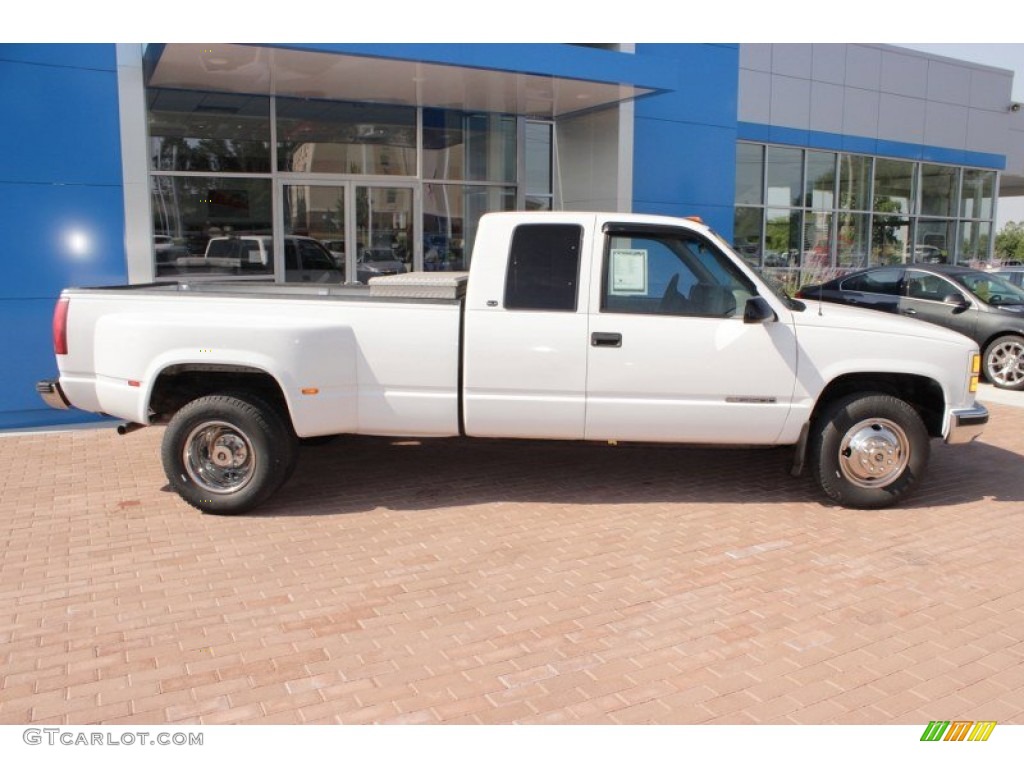 Summit White 2000 GMC Sierra 3500 SLE Extended Cab Dually Exterior Photo #83425234