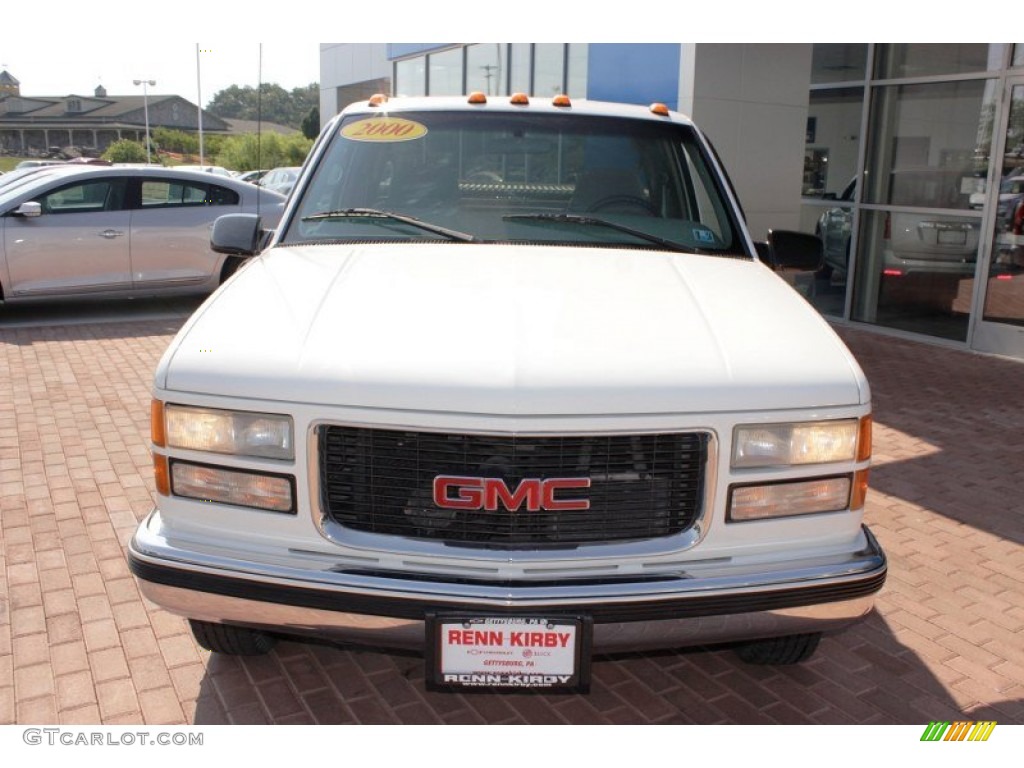 2000 Sierra 3500 SLE Extended Cab Dually - Summit White / Gray photo #15