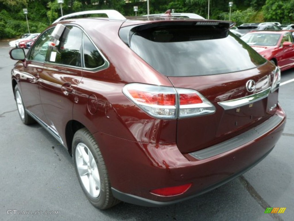 2013 RX 350 AWD - Claret Red Mica / Parchment/Espresso Birds Eye Maple photo #2